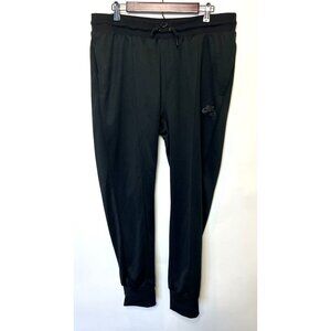 Nike Air Black Tapered Sweatpants Mens Large Polyester Warm-Up Athletic Wear